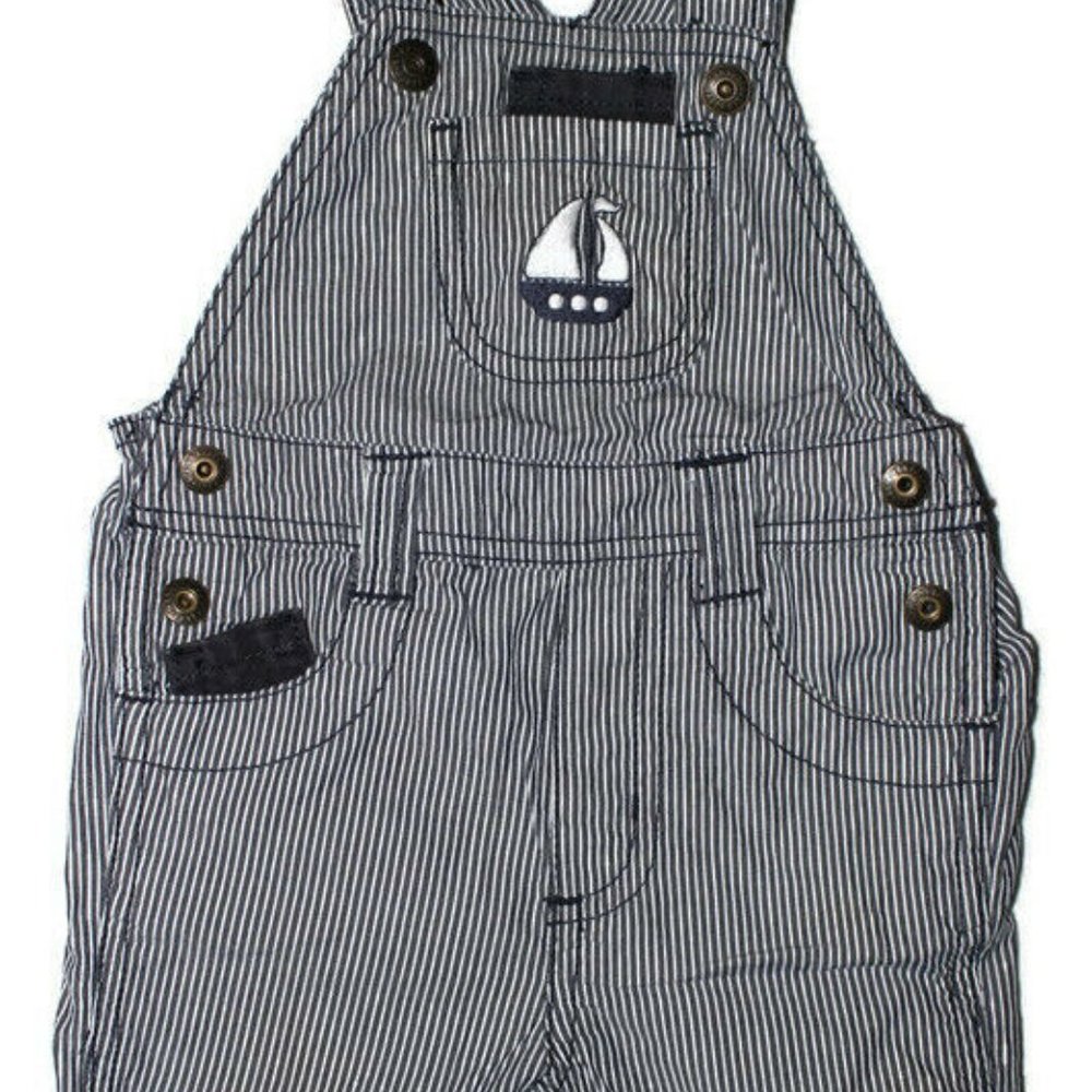 Gymboree Sail Overalls One Piece Blue Stripe